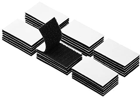 BRAVESHINE [18 Pack] Super Heavy Duty Sticky Pads Stick on Self Adhesive, Nail Free Picture Hanging Strips Heavy Duty for Walls and Floor,Door,Plastics,Glasses,Metals（30X50mm,Black