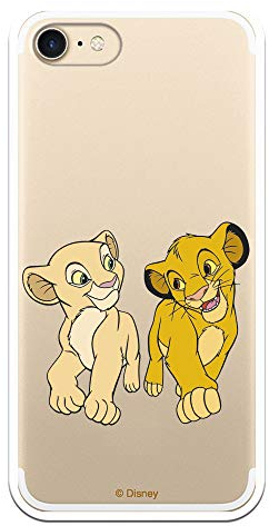 THE HOUSE OF CARCASES Hülle für iPhone 7 iPhone 8 iPhone SE 2020 Offiziell Der König der Löwen Simba und Nala Mirada schützen Ihr Mobiltelefon. Flexible Apple-Silikonhülle mit offizieller Disney-Lize