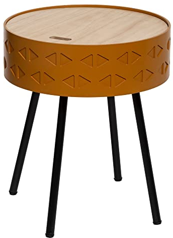 Atmosphera - Table d'appoint Coffre Shiro Moutarde