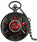 WOAIXI Orologio da Tasca Retro,Antico La Federazione Russa CCCP Sovietic Falce Falce Martello Design Orologio retrò Emblema Comunismo Pocket Watch Catena