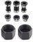 DingGreat 6 Pezzi Testata per Mandrino a Pinza, per incisione, per fresatrice elettrica, 6 mm, 6.35 mm, 8 mm + 2 Dadi Esagonali Collet Dado di Bloccaggio