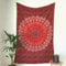MOMOMUS Wandteppich Mandala - Mehrzweck, Bunt, 100% Baumwolle - Ideal als Wandteppich Aesthetic, Wandtuch Boho, Indischer Wandbehang aus Stoff oder Wall Tapestry - Rot, 135x210 cm