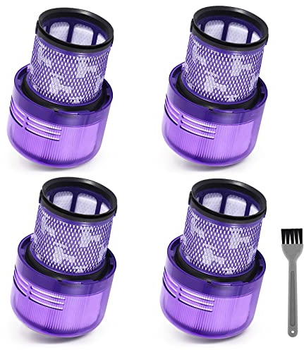 4 Pack Filtre pour Dyson V11 SV14 V15 SV22,Lavables Filtres de Remplacement pour Aspirateur Dyson V11 SV14 Absolute Extra Animal Remplacer Part # DY-970013-02