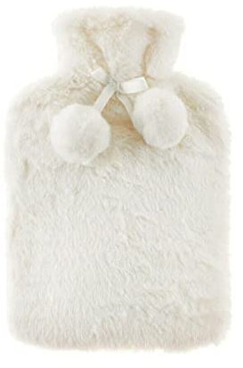 wärmflasche mit bezug 2L Thermosflasche mit Deckel Naturkautschuk Isolierflasche Mischfarbe,Weiß