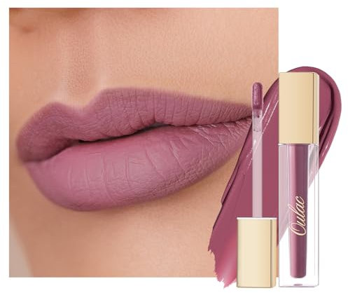 Oulac Matte Liquid Pink Lipstick for Women, Purple Lipsticks Long Lasting Lip Stain, Waterproof No Transfer, High Pigment Lip Colour Creamy with Rose Oil,Vegan, Purple Pink M13
