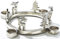 Kobolo Kerzenhalter Kranz Teelichthalter -Rentiere+Tannen- Metall - rund - Silber - 32x8 cm