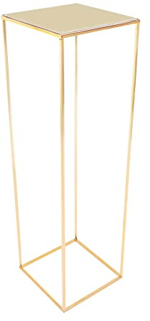 Bathrena Gold-Blumenständer aus Metal, Blumenbodenvase Metallsäule, Blumenständer, Blumenarrangement für Hochzeitsfeier, Abendessen, Herzstück (29 * 29 * 100cm)