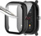 Msm-case 2 Pezzi Nero con Pellicola Protezione Schermo Vetro Temperato per Amazfit Bip U/Amazfit Bip U PRO, 9H Durezza PC Case,Bumper,Sottile Case Protettiva Completa