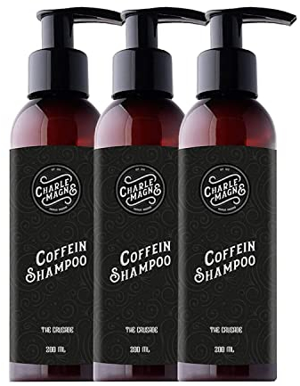 Charlemagne Koffein Shampoo Herren gegen Haarausfall - 2x 200 ml, Balthazar-Duft - Haarshampoo Herren - Haarwachstum & Fülle - Anti Haarausfall Männershampoo - Haarseife Haarausfall - Made in Germany