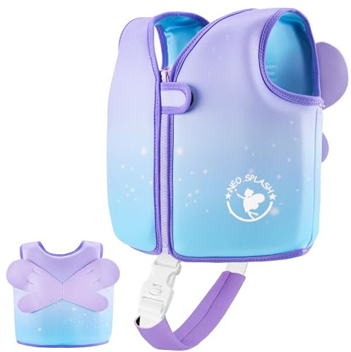 Kinder Mädchen Junge Schwimmlernweste, Schwimmhilfe Schwimmen Jacket für Kleinkinder Alter 1-6 mit Einstellbare Sicherheits Straps (BPA, 3-6)