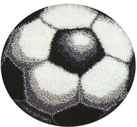 kingsea Latch Hook Kit for Adults and Kids, DIY Latch Hook Rug Making Kit with Printed Canvas, Crochet Rug Kit for Beginners, 20 x 16, Football