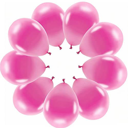10 Metallic Pink Luftballons Fuchsia Eco Ballons Made in EU Deko Geburtstag Mädchen Frauen Dekoballon Hochzeit Party Metallic Fuchsia Ballons Helium geeignet