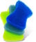 Sibba Esponjas de Silicona para Lavar Platos de Cocina Vajilla de Cocina 3 Unidades Multifuncionales Lavado de Doble Cara para Ducha Exfoliante Soporte de Pared para Baño Hogar