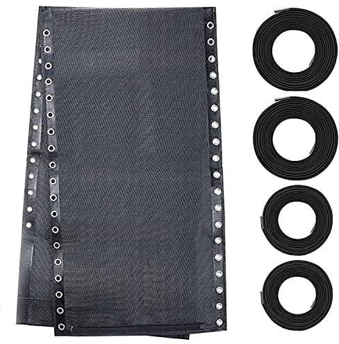 Ostlttyn Zero Gravity Stuhl Ersatz Stoff mit Bungee Cord Kit, 17 Zoll breite Reparatur Tuch mit Ersatzschnur für Anti Gravity Stühle Outdoor Recliner Patio Lounge Rasen Strand Sling Stuhls, schwarz
