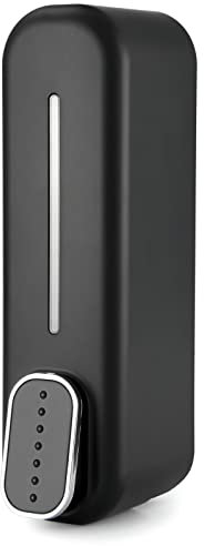 HERCHR Seifenspender Wandhalterung, 300 Ml ABS Handpumpe Seifenspender Flüssigseifenspender Für Badezimmer Hotelküche(Schwarz)