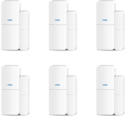 AGSHOME Sensore per porta e finestra (6 pezzi), richiede connessione AGSHOME hub per sistema di allarme e Smart Home, compatibile con Smart Life