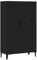 vidaXL Highboard Sideboard Kommode Schrank Anrichte Beistellschrank Mehrzweckschrank Hochschrank Standschrank Schwarz 70x31x115cm Holzwerkstoff