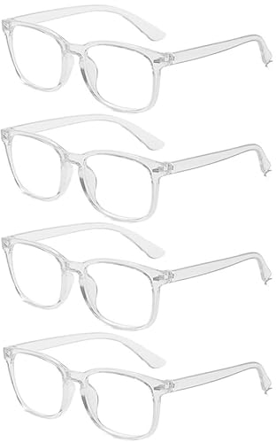 Eyglajdd Lesebrille für Herren Damen,Lesebrillen Lesehilfe Große Brille 4er-Pack Transparent +2,5