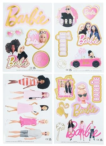 Paladone Calcomanías Barbie Gadget – Decora con divertidos accesorios de pegatinas de Barbie – 22 calcomanías
