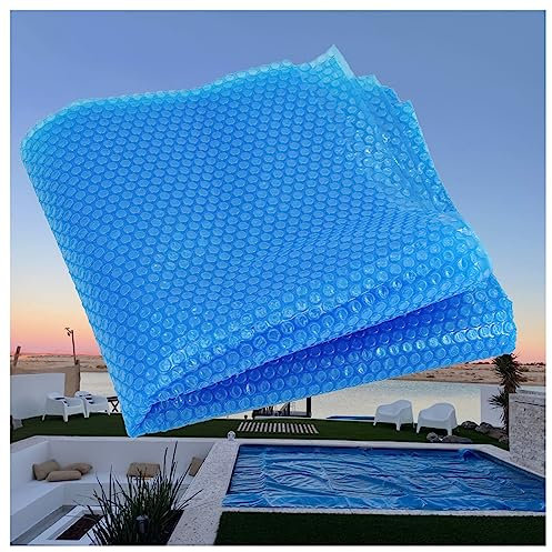 LXLZYXSF Bâche Piscine Solaire Bulle Couverture Solaire Couvertures Thermiques Bleu Bulle Rectangle Couverture Thermoréactive pour Piscine Creusée/Hors Terre, 8 7 6 5 4 3 2 1 M (Size : 5X8m/16X26ft)