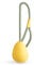 Beco Dog Toy - Natural Rubber Ball on a Rope Toy for Dogs, Egg Shape - Yellow