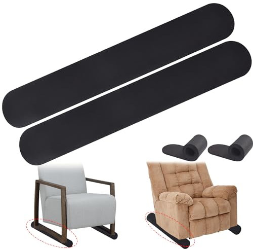 Rutschfeste Möbelpolster für Liegestuhl, 76,2 cm, rutschfeste Liegestuhl-Pads für Hartholzböden, Gummi-Liegestuhl-Bodenschoner für Hartholz, Bodenschutz, Liegestuhl-Greifer, 2 Stück