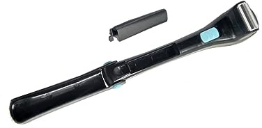 Schwarzer Elektrischer Rückenrasierer, Haarrasierer für Männer ABS | Do It Yourself Rückenhaarentferner, für Rückenhaarentfernung, mit 2 Aa Batterien, Schwarz