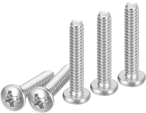 DTGN 100 Pièces #6-32X3/4 Vis à Tête Cylindrique Kit de Vis Et Boulons | En Acier Inoxydable 304, Phillips, Filetage UNC Complet, Finition Brillante