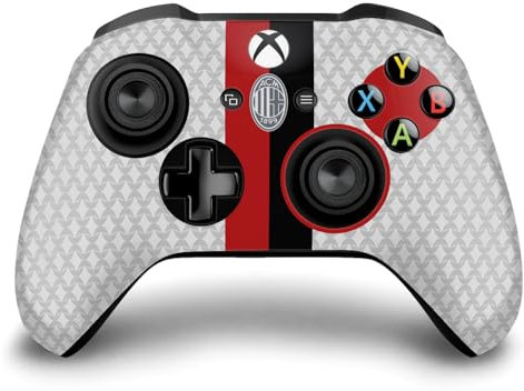 Head Case Designs Offizielle AC Milan Away 2023/24 Wappen-Set Vinyl Haut Gaming Aufkleber Abziehbild Abdeckung kompatibel mit Xbox One S/X Controller