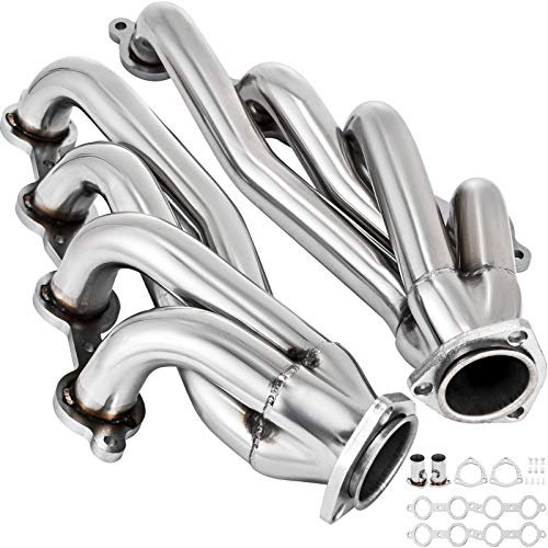 VEVOR Collettore di Scarico in Acciaio Inox per Motore Universali LS Swap S10 V8 Solo 4.8/5.3/5.7/6.0/6.2 L, Kit Collettore di Scarico con Guarnizioni 57x34x14 cm Parte di Ricambio per Camion SUV Auto