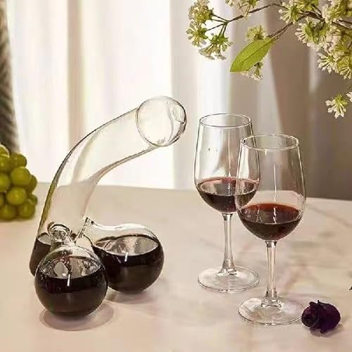 Klein bottle Interessante decanter in vetro per uomini, unico e divertente dispenser per whisky e vino, per famiglie, bar, feste (550 ml), LOP-456