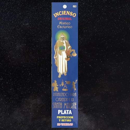 Incienso Varillas Santa Muerte Plata (Plateada) / Holy Death Incense Sticks