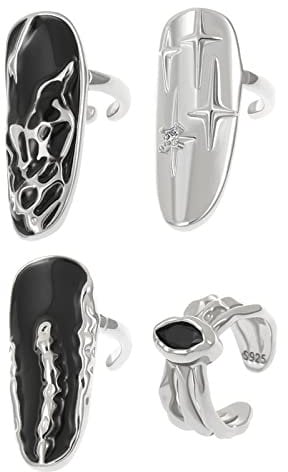 Irregular pattern nail opening adjustable nail punk joint nail decoration jewelry fingertip ring open nail ring jewelry nail decoration