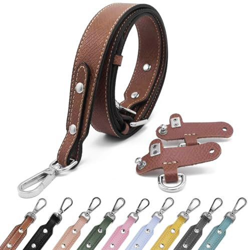 PP-LT-0005 Leder Schulterriemen Taschenriemen Umhängegurt Lederriemen Trageriemen Schultergurte Gurt Riemen für Crossbody Bag Strap Taschenband braun