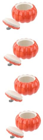 Cabilock 4 Piezas Copa de calabaza olla de estofado de calabaza cuenco creativo en forma de calabaza cuenco para hornear boles cocina trifle bowl tazón de estofado plato de postre cerámica