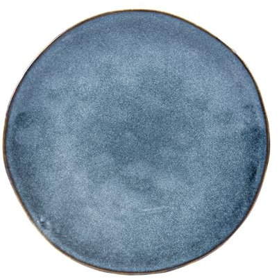 Sänger | Dessertteller Darwin 1 tlg, Teller 1 Person, Steingut Plate, Essgeschirr, Teller Modern Handmade, Essservice in Blau | PREMIUM COLLECTION
