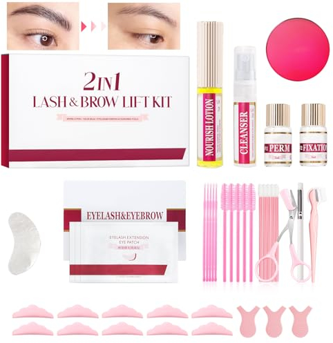 Whaline Wimpernlifting Set,2024 Neu Lash Lifting Set 5 Größen Augenbrauen Lifting Set Professionell Wimpern Lifting Set Wimpernlifting Set,Einfach zu Bedienen Ideal für Einsteiger