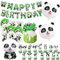 Panda-Luftballons,Panda-Geburtstagsdekorationen, Panda Geburtstagsdeko Set, 40PCS Panda-Geburtstagsballons,Geburtstagsparty-Dekorationen für Karneval Jungen und Mädchen