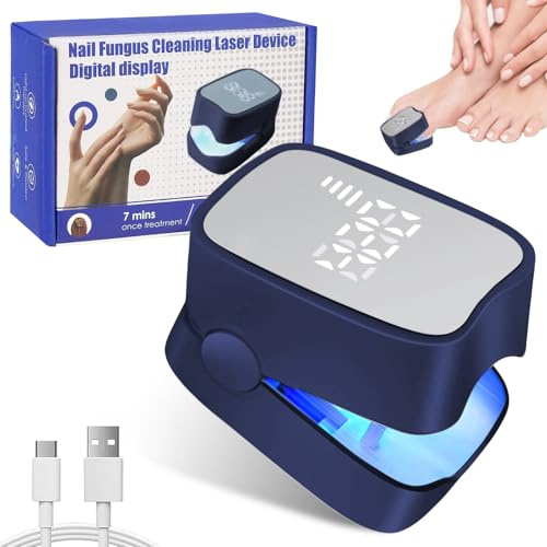 Nagelpilz Lasergerät & Zeitmessgerät, 400 mAh Wiederaufladbares Nagelpilz Laser Behandlungsgerät, Nagelpilz Testsieger für Fuß- und Handnagelpilz, Nagelpilz Behandlung Schnell Intensiv
