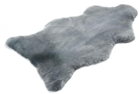 Decorating Sheepskins Premium Merino Schaffell Echt Groß, Lammfell Echt Grau Geschorenes 110-120 cm, Fell für Stuhl, Alternative zu Kunstfell, Lammfell Teppich für das Sofa