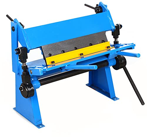 Blechbiegemaschine Eisen Kantbank Schwenkbiegemaschine, 305mm 135° Industriehandbuch Abkantbank Biegemaschine, Manuell Biegegerät Walze Handkantbank Kantbank Blechbieger, Blau