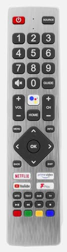 Genuine Replacement TV Remote Control Compatible with Sharp SHW/RMC/0134-42CL2KA 42CL3KA 42CL5KA 42CL6KA 70CL1K-P 70CL5KA Android
