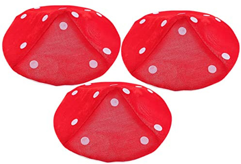 MOLUCKFU 3stücke Roter Pilzhut Junge Mädchen Cosplay Party Hut Lustige Hut Pilzhut Für Maskenbälle Halloween Geburtstagsfeiern Cosplay