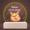 INDIGOS UG - LED Lampe personalisiert - Fuchs - personalisierte Lampe für KInder - personalisierte Geschenke - Nachtlampe - Geschenk für Baby und Kinder mit Wunschtext