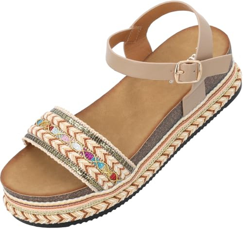Palado Plateausandale Damen Segour – elegante Wedges – modische Sommerschuhe - Sandaletten als stilvoller Begleiter für den Alltag
