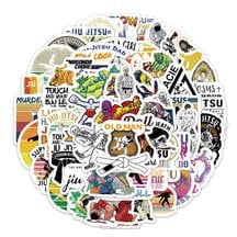 60Stück Judo Aufkleber für Fahrrad,Kühlschrank,Laptop,Gepäck,Stoßstange,Auto,Motorrad,Wasserdicht Vinyl Kawaii Taekwondo Decal,Erwachsene Junge Geschenk,Cartoon Kung Fu Aesthetic Graffiti Sticker