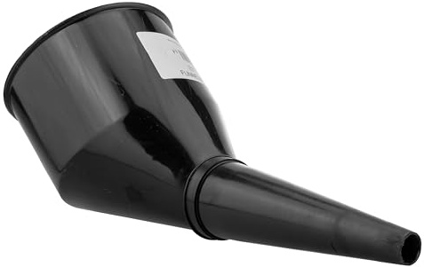 Angled Car Fuel Funnel with Built-In Filter Strong Plastic Diesel Oil Petrol Pouring Tube (Black)