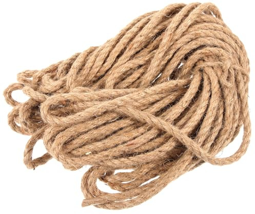 TEHAUX Heavy-duty Corrosion-resistant Jute Rope for Agricultural Use Rough Twine for Garden Tying Creative Packaging Outdoor Party Decor and Craft String Projects