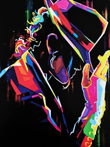 Dekoratives Wandposter Sänger Serie Wedha's Pop Art Kunstdruck Vintage auf beschichtetem Papier 40 x 30 cm ohne Rahmen