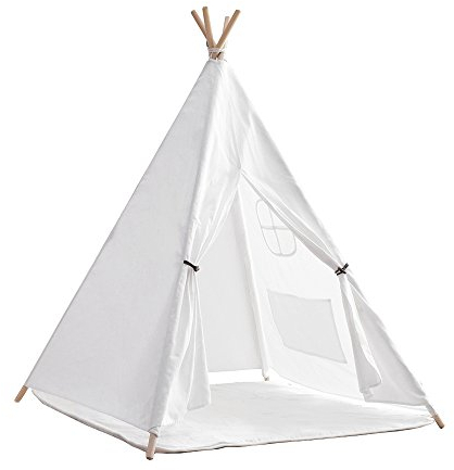 little dove Indianerzelt Tipi/Spielzelt für Baby Mädchen - natürliches Baumwollsegeltuch-Spiel-Zelt für Kinder (mit Matratze)